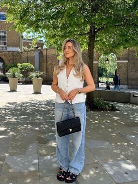 Contemporaine White Vest Waistcoat Simons Size Medium Quiet Luxury